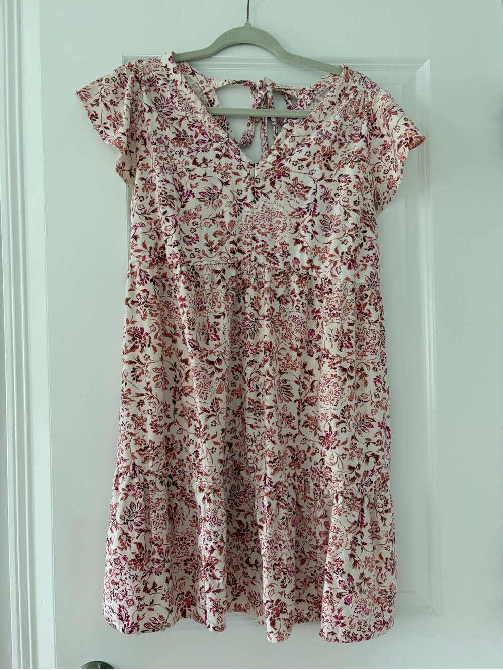 Isabel Maternity by Ingrid & Isabel Cream Dress with Pink Floral Print